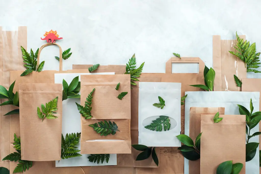 Eco-friendly packaging made from natural and recyclable materials, representing commitment to ethical and sustainable practices.