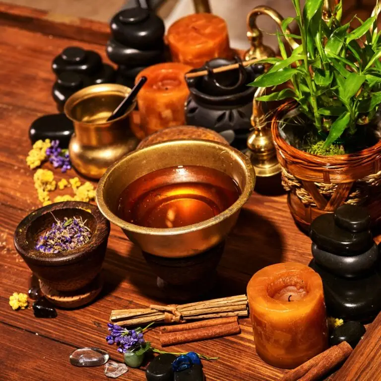 Pure Ayurvedic formulations with herbs, spices, and healing rituals for holistic wellness